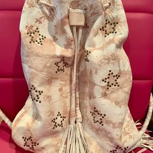 Cleobella tie dye leather fringe bag - STUNNING!